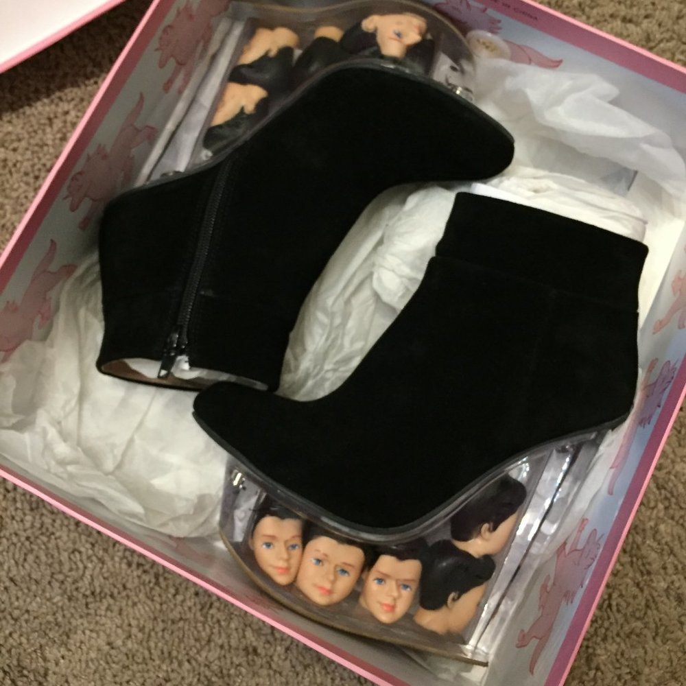 Jeffrey Campbell ICY Black Suede Boy Dolls size 7